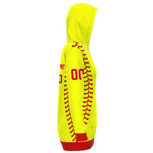 Load image into Gallery viewer, Softball Personalized Long Hoodie Yellow
