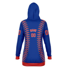 Load image into Gallery viewer, Chicago Blue Baseball Personalized Longline Hoodie
