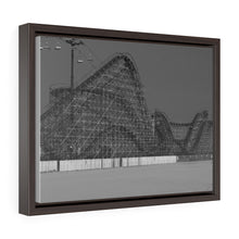 Load image into Gallery viewer, Wildwood Wooden Roller Coaster Black and White Photography Wall Art Print