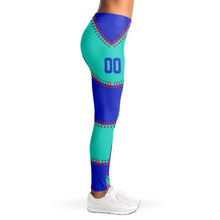 Load image into Gallery viewer, Personalized Leggings Blue and Turquoise