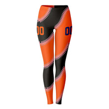 Load image into Gallery viewer, New York Personalized Leggings Black & Orange