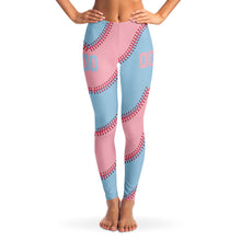 Load image into Gallery viewer, Personalized Leggings Pale Blue and Pink