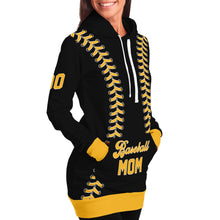 Load image into Gallery viewer, Pittsburgh Personalized Long Hoodie Black & Gold