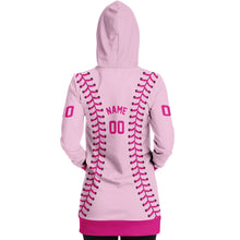 Load image into Gallery viewer, Barbie Baseball Personalized Long Hoodie Light Rose