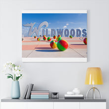 Load image into Gallery viewer, Canvas Print Wildwood Crest Wildwoods Sign Beach balls Jersey Shore