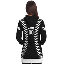 Load image into Gallery viewer, Black and white Personalized Long Hoodie