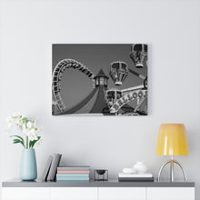 Load image into Gallery viewer, Black and White Photography Wall Art Print Wildwood Jersey Shore Ferris wheel