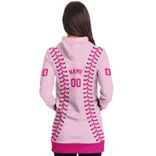 Load image into Gallery viewer, Barbie Baseball Personalized Long Hoodie Light Rose