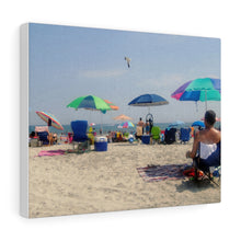 Load image into Gallery viewer, Canvas Print Wildwood Crest New Jersey NJ Sunny Day Beach