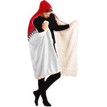 Load image into Gallery viewer, Personalized Baseball Hooded Blanket Red & White