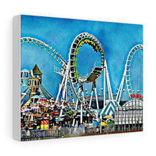 Load image into Gallery viewer, Oil Painting Wall Art Print Wildwood Moreys Piers Beach Sky