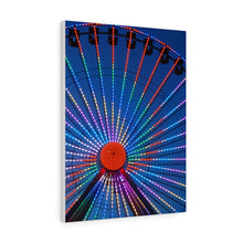 Load image into Gallery viewer, Canvas Print Wildwood Big Ferris Wheel Night