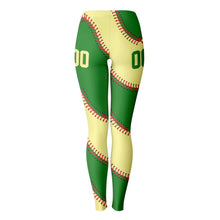 Load image into Gallery viewer, Personalized Leggings Green and Yellow