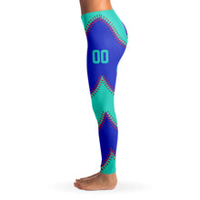 Load image into Gallery viewer, Personalized Leggings Blue and Turquoise