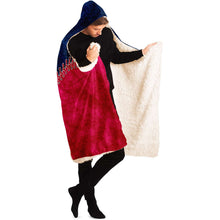 Load image into Gallery viewer, Boston Baseball Personalized Hooded Blanket Red & Blue