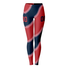 Load image into Gallery viewer, Boston Personalized Leggings Red & Blue