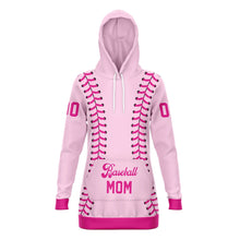 Load image into Gallery viewer, Barbie Baseball Personalized Long Hoodie Light Rose