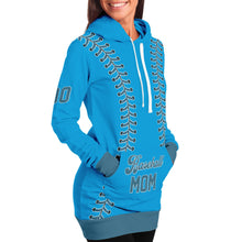 Load image into Gallery viewer, Marlines Personalized Long Hoodie Aqua