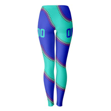 Load image into Gallery viewer, Personalized Leggings Blue and Turquoise
