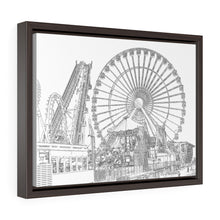 Load image into Gallery viewer, Art Sketch Wall Art Print Wildwood Moreys Piers Beach Sky Big Ferris Wheel