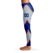Load image into Gallery viewer, Chicago Personalized Leggings Blue and Gray