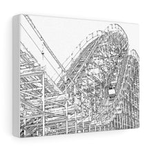 Load image into Gallery viewer, Art Sketch Wall Art Print Wildwood Wooden Boardwak Roller Coaster