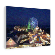 Load image into Gallery viewer, Gouache Digital Art painting Wall Art Print Morey's Piers Wildwood New Jersey Skyline