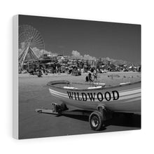 Load image into Gallery viewer, Black and White Photography Wall Art Print Wildwood New Jersey shore beach