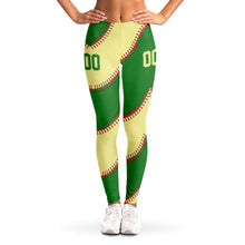 Load image into Gallery viewer, Personalized Leggings Green and Yellow
