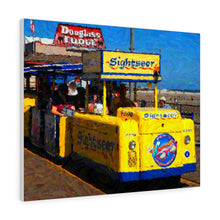 Load image into Gallery viewer, Gouache Digital Art painting Wall Art Print Wildwood Boardwalk Tramcar