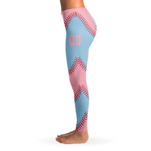 Load image into Gallery viewer, Personalized Leggings Pale Blue and Pink