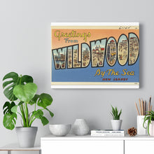 Load image into Gallery viewer, Old Wildwood By The Sea Postcard Home Decor Wall Art Print Canvas