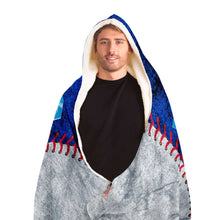 Load image into Gallery viewer, Chicago Baseball Personalized Hooded Blanket Blue and Gray