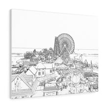 Load image into Gallery viewer, Art Sketch Wall Art Print Moreys Piers Wildwood NJ Beach Decor