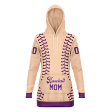 Load image into Gallery viewer, Personalized Long Hoodie Coral & Purple
