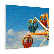 Load image into Gallery viewer, Gouache Digital Art painting Wall Art Print Wildwood Moreys Piers Beach Sky