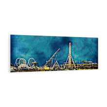Load image into Gallery viewer, Oil Painting Wall Art Print Panoramic Wildwood New Jersey boardwalk