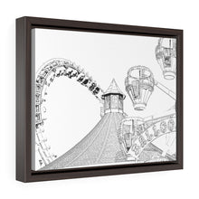 Load image into Gallery viewer, Art Sketch Wall Art Print Wildwood NJ Boardwak Roller Coaster & Ferris Wheel