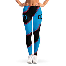 Load image into Gallery viewer, Miami Personalized Leggings Black & Blue