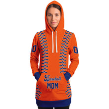 Load image into Gallery viewer, New York Orange Baseball Personalized Longline Hoodie
