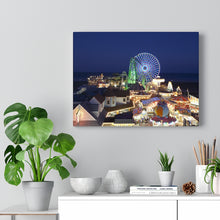 Load image into Gallery viewer, Canvas Print Mariners Landing Moreys Piers Wildwood Skyline Night