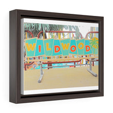 Load image into Gallery viewer, Watercolor Painting Wall Art Print Moreys Piers Wildwood NJ Piers Amusement Park Bench