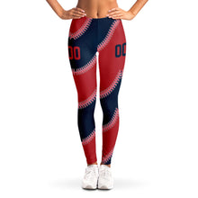 Load image into Gallery viewer, Boston Personalized Leggings Red & Blue