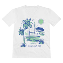 Load image into Gallery viewer, Vintage retro old school Style Wildwood New Jersey Men's Lightweight V-Neck Tee