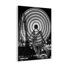 Load image into Gallery viewer, Black and White Photography Wall Art Print Morey's Piers Ferris wheel
