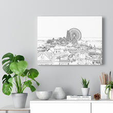 Load image into Gallery viewer, Art Sketch Wall Art Print Moreys Piers Wildwood NJ Beach Decor