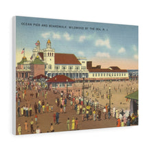 Load image into Gallery viewer, Old Wildwood Ocean Pier Home Decor Wall Art Print Canvas