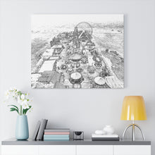 Load image into Gallery viewer, Art Sketch Wall Art Print Wildwood Boardwalk New Jersey Beach Sky View