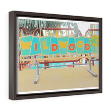 Load image into Gallery viewer, Watercolor Painting Wall Art Print Moreys Piers Wildwood NJ Piers Amusement Park Bench