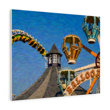 Load image into Gallery viewer, Gouache Digital Art painting Wall Art Print Wildwood Jersey Shore Ferris wheel